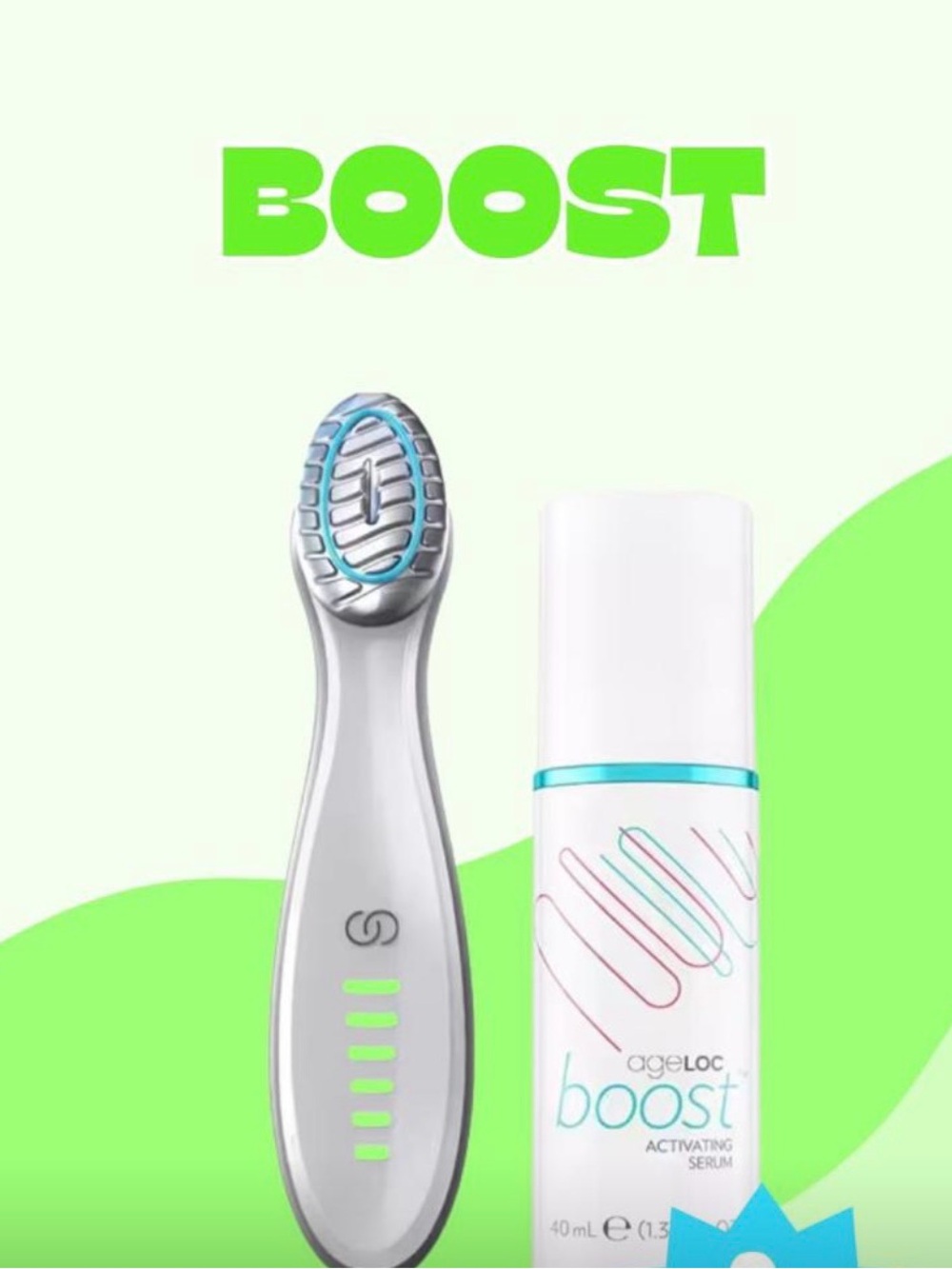 ageLOC Boost Facial Device + Activating Serum — White